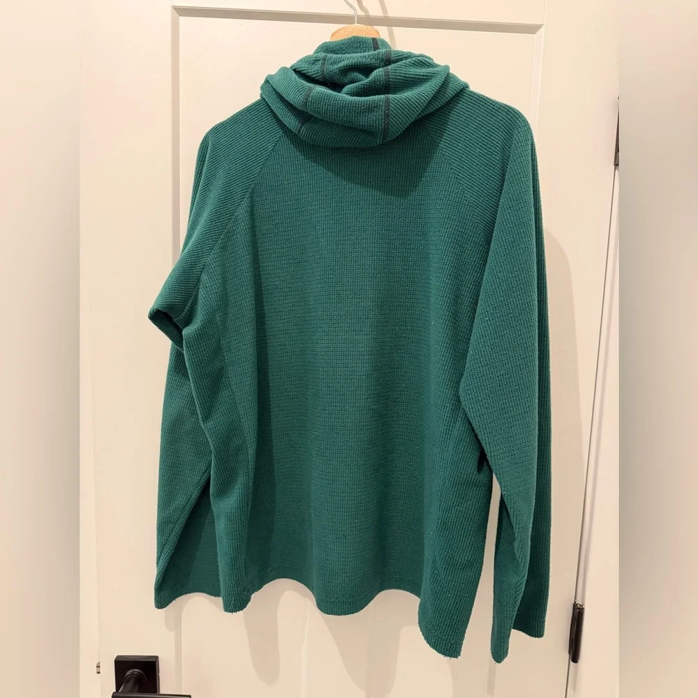 Men's Melanzana Micro Grid Hoodie v1, Large, Green - Picture 4 of 8